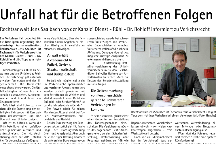 Artikel Jens Saalbach Weilmünster Aktiv